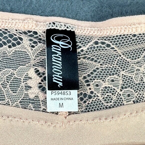 Paramour Women's Size Medium Bikini Panty Lace Band Pink New Without Tags - Picture 3 of 7